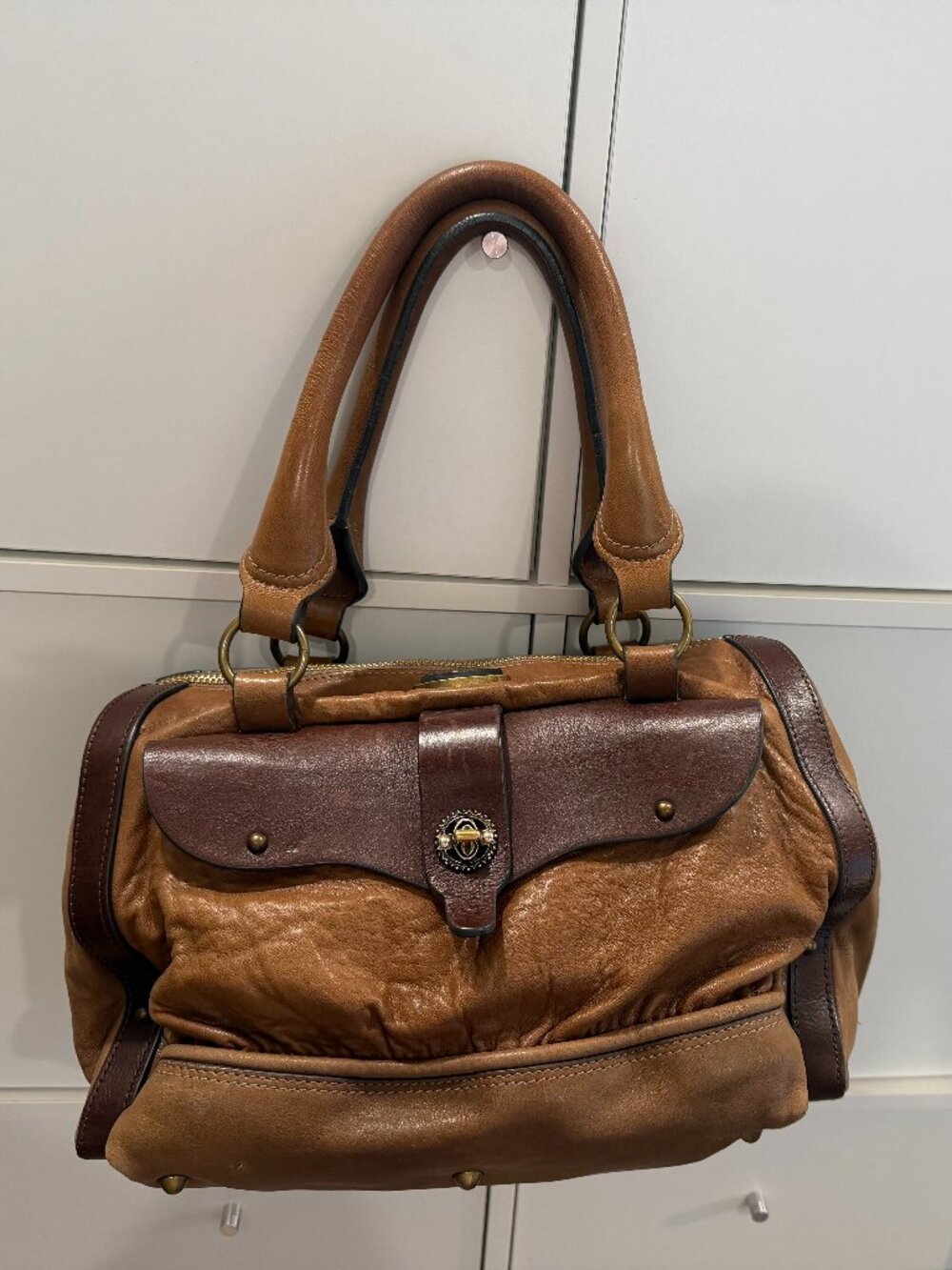 Chloe Maggie Bag - Brown/Tan Leather